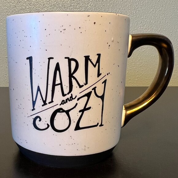 THRESHOLD Warm and Cozy White Speckled Stoneware Mug ~ Hygge Style - Picture 7 of 11